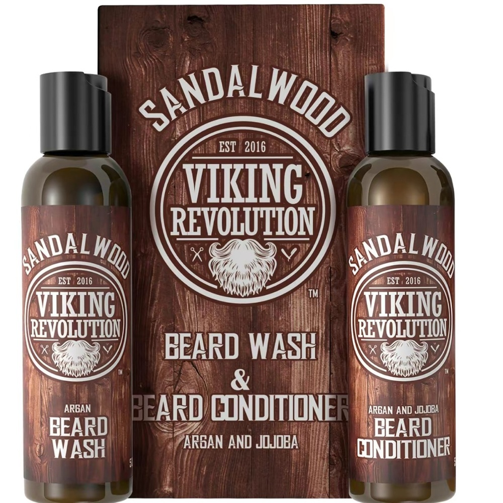 Viking Revolution Sandalwood Beard Wash & Conditioner Set (NEW)